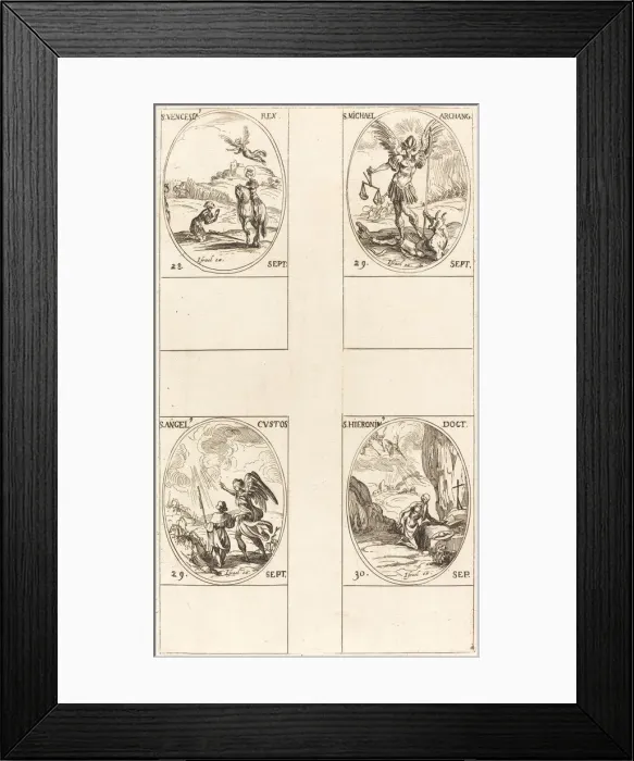 Framed Print : St. Wenceslas; St. Michael, Archangel; The Guardian Angel; St. Jerome Framed Print : St. Wenceslas; St. Michael, Archangel; The Guardian Angel; St. Jerome