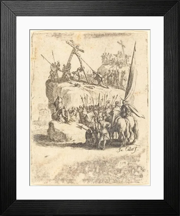 Framed Print : Raising of the Cross, c. 1624 / 1625. Creator: Jacques Callot Framed Print : Raising of the Cross, c. 1624 / 1625. Creator: Jacques Callot