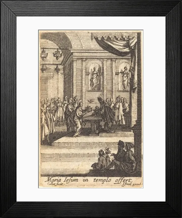 Framed Print : The Virgin Presents Jesus at the Temple, in or after 1630. Creator: Jacques Callot