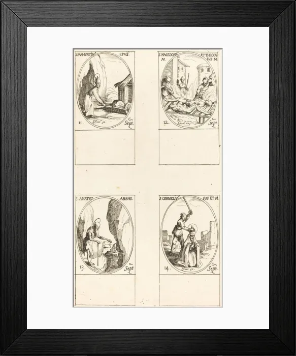 Framed Print : St. Paphnutius; Sts. Macedonius and Theodulus; St. Amatus; St. Cornelias Framed Print : St. Paphnutius; Sts. Macedonius and Theodulus; St. Amatus; St. Cornelias