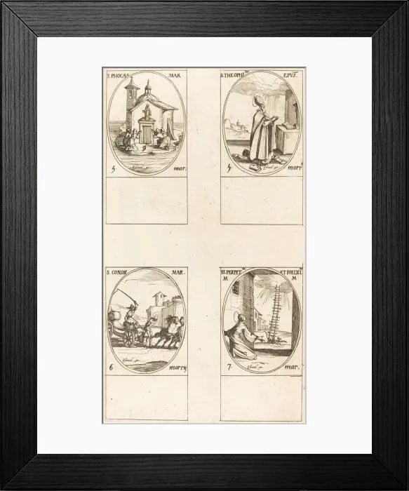 Framed Print : St. Phocas; St. Theophilus; St. Conon; Sts. Perpetua and Felicitas Framed Print : St. Phocas; St. Theophilus; St. Conon; Sts. Perpetua and Felicitas