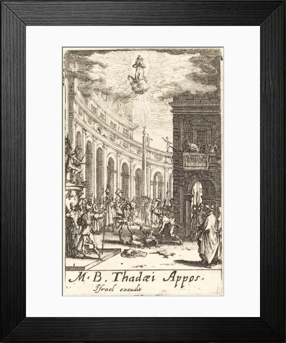Framed Print : The Martyrdom of Saint Thaddeus, c. 1634 / 1635. Creator: Jacques Callot Framed Print : The Martyrdom of Saint Thaddeus, c. 1634 / 1635. Creator: Jacques Callot