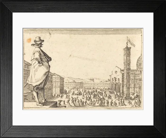 Framed Print : Piazza del Duomo, Florence, c. 1622. Creator: Jacques Callot Framed Print : Piazza del Duomo, Florence, c. 1622. Creator: Jacques Callot