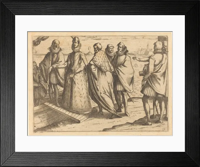 Framed Print : Embarkation at Genoa, 1612. Creator: Jacques Callot Framed Print : Embarkation at Genoa, 1612. Creator: Jacques Callot