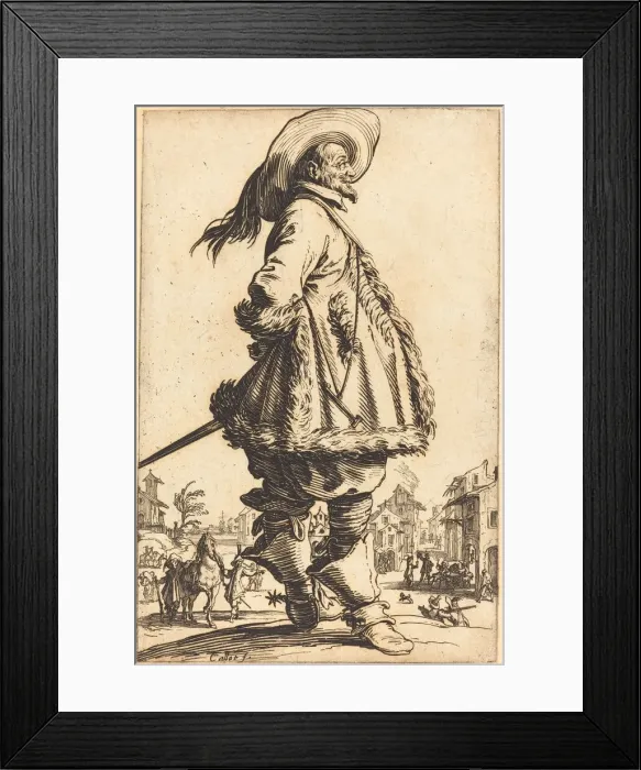 Framed Print : Noble Man with Mantle Trimmed in Fur, Holding his Hands Behind his Back, c. 1620 / 1623 Framed Print : Noble Man with Mantle Trimmed in Fur, Holding his Hands Behind his Back, c. 1620 / 1623