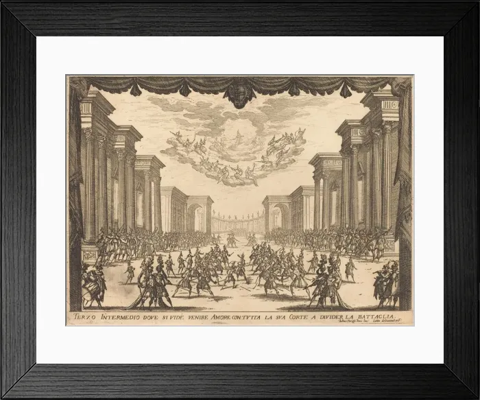Framed Print : Third Intermezzo, 1617. Creator: Jacques Callot Framed Print : Third Intermezzo, 1617. Creator: Jacques Callot