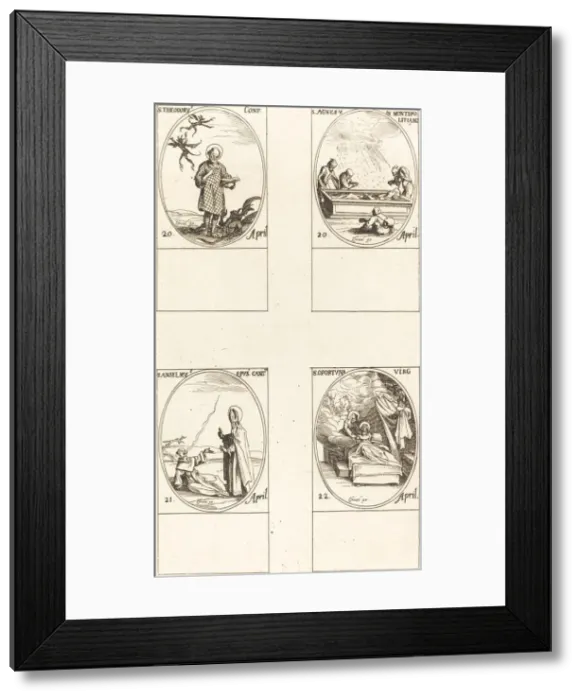 Framed Print : St. Theodorus; St. Agnes of Monte Pulciano; St. Anselme, Archbishop of Canterbury; St Framed Print : St. Theodorus; St. Agnes of Monte Pulciano; St. Anselme, Archbishop of Canterbury; St