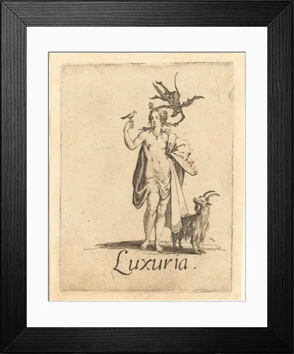 Framed Print : Lust, probably after 1621. Creator: Jacques Callot Framed Print : Lust, probably after 1621. Creator: Jacques Callot