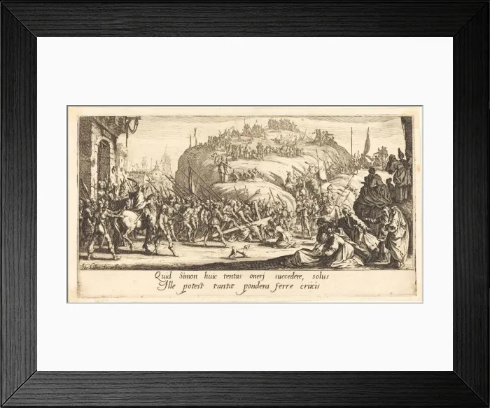 Framed Print : The Carrying of the Cross, c. 1618. Creator: Jacques Callot Framed Print : The Carrying of the Cross, c. 1618. Creator: Jacques Callot
