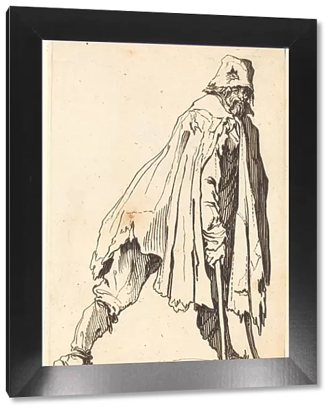 Beggar with Crutches and Cap, c. 1622. Creator: Jacques Callot