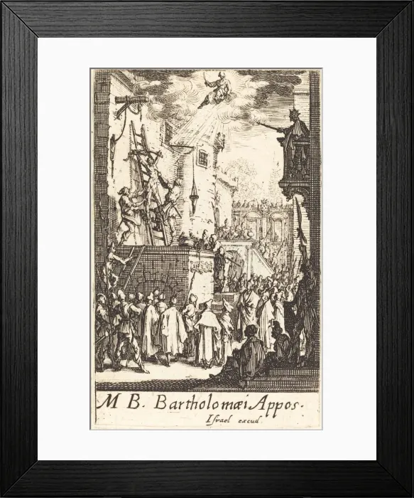 Framed Print : The Martyrdom of Saint Bartholomew, c. 1634 / 1635. Creator: Jacques Callot Framed Print : The Martyrdom of Saint Bartholomew, c. 1634 / 1635. Creator: Jacques Callot