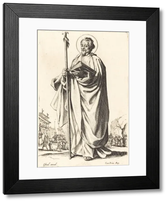Framed Print : Saint Thomas, published 1631. Creator: Jacques Callot Framed Print : Saint Thomas, published 1631. Creator: Jacques Callot