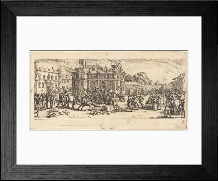 Framed Print : Destruction of a Convent, c. 1633. Creator: Jacques Callot Framed Print : Destruction of a Convent, c. 1633. Creator: Jacques Callot