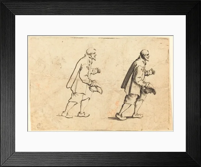 Framed Print : Peasant with Hat in Hand, c. 1622. Creator: Jacques Callot Framed Print : Peasant with Hat in Hand, c. 1622. Creator: Jacques Callot