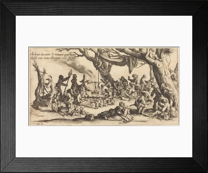 Framed Print : The Feast of the Bohemians, 1621. Creator: Jacques Callot Framed Print : The Feast of the Bohemians, 1621. Creator: Jacques Callot