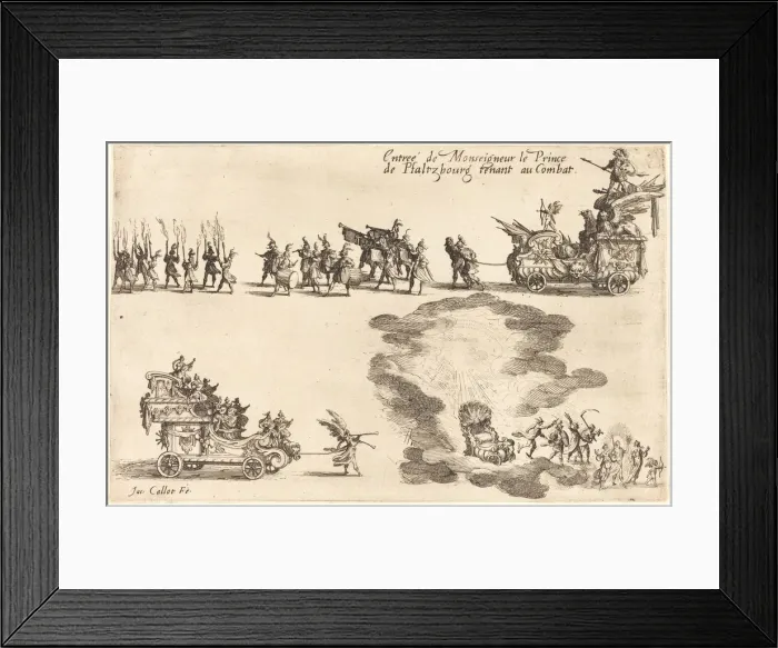 Framed Print : Entry of the Prince of Pfaltzbourg, 1627. Creator: Jacques Callot Framed Print : Entry of the Prince of Pfaltzbourg, 1627. Creator: Jacques Callot