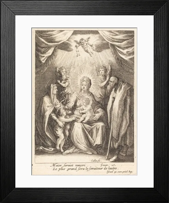 Framed Print : The Homages of the Infant Saint John. Creator: Jacques Callot Framed Print : The Homages of the Infant Saint John. Creator: Jacques Callot