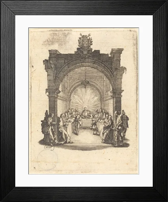Framed Print : The Last Supper, c. 1624 / 1625. Creator: Jacques Callot Framed Print : The Last Supper, c. 1624 / 1625. Creator: Jacques Callot