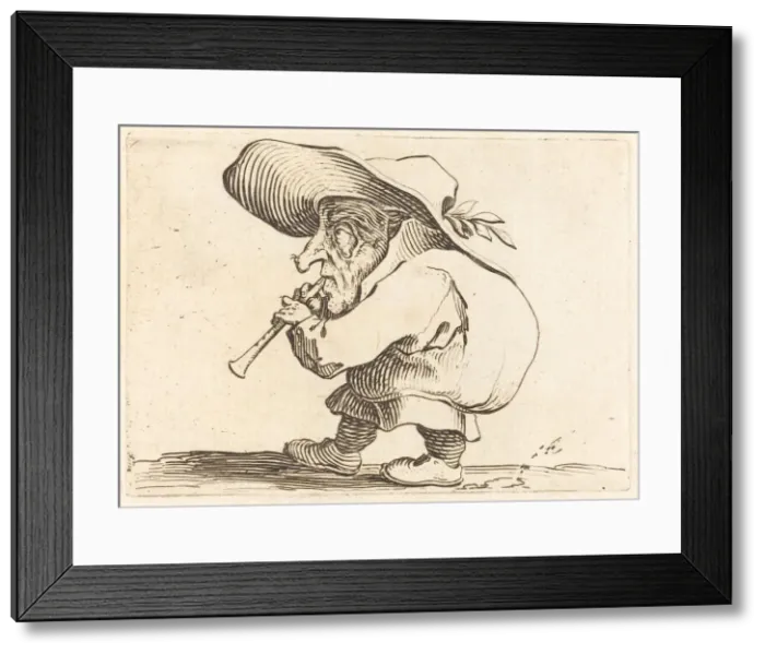 Framed Print : The Flageolet Player, c. 1622. Creator: Jacques Callot Framed Print : The Flageolet Player, c. 1622. Creator: Jacques Callot
