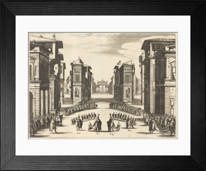 Framed Print : Solimano, Act II, 1620. Creator: Jacques Callot Framed Print : Solimano, Act II, 1620. Creator: Jacques Callot
