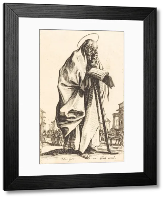 Framed Print : Saint Simon, published 1631. Creator: Jacques Callot Framed Print : Saint Simon, published 1631. Creator: Jacques Callot