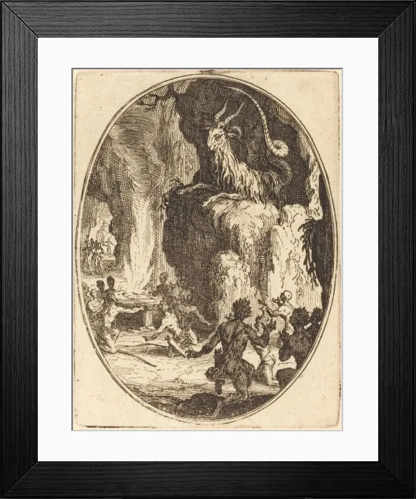 Framed Print : The Cult of the Demon, probably 1627. Creator: Jacques Callot Framed Print : The Cult of the Demon, probably 1627. Creator: Jacques Callot