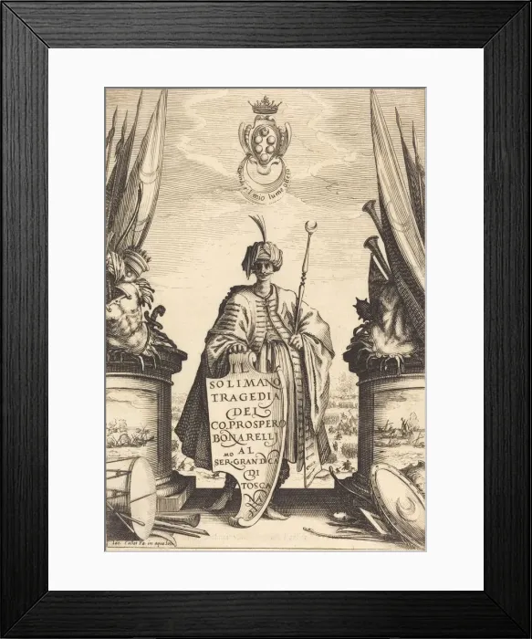 Framed Print : Title Page for Il Solimano, 1620. Creator: Jacques Callot. Title Page for Il Solimano, 1620. Creator: Jacques Callot Framed Print : Title Page for Il Solimano, 1620. Creator: Jacques Callot. Title Page for Il Solimano, 1620. Creator: Jacques Callot