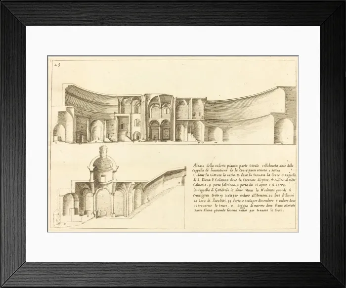Framed Print : Elevation of the Chapel of the Invention of the Cross, 1619. Creator: Jacques Callot Framed Print : Elevation of the Chapel of the Invention of the Cross, 1619. Creator: Jacques Callot