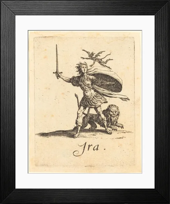 Framed Print : Anger, probably after 1621. Creator: Jacques Callot Framed Print : Anger, probably after 1621. Creator: Jacques Callot