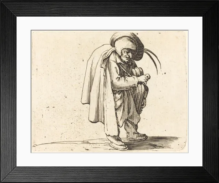 Framed Print : The Hurdy-Gurdy Player, c. 1622. Creator: Jacques Callot Framed Print : The Hurdy-Gurdy Player, c. 1622. Creator: Jacques Callot