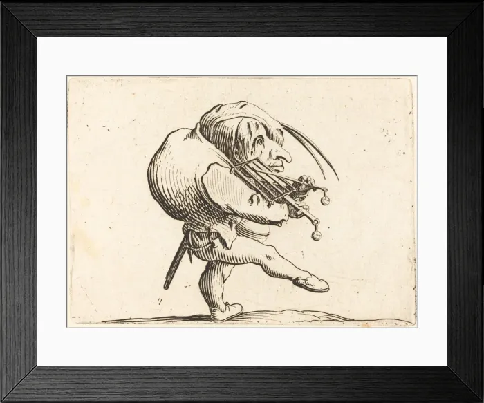 Framed Print : Man Scraping a Grill, c. 1622. Creator: Jacques Callot Framed Print : Man Scraping a Grill, c. 1622. Creator: Jacques Callot