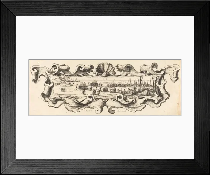 Framed Print : The Landing of the Troops, probably 1628 / 1631. Creator: Jacques Callot Framed Print : The Landing of the Troops, probably 1628 / 1631. Creator: Jacques Callot