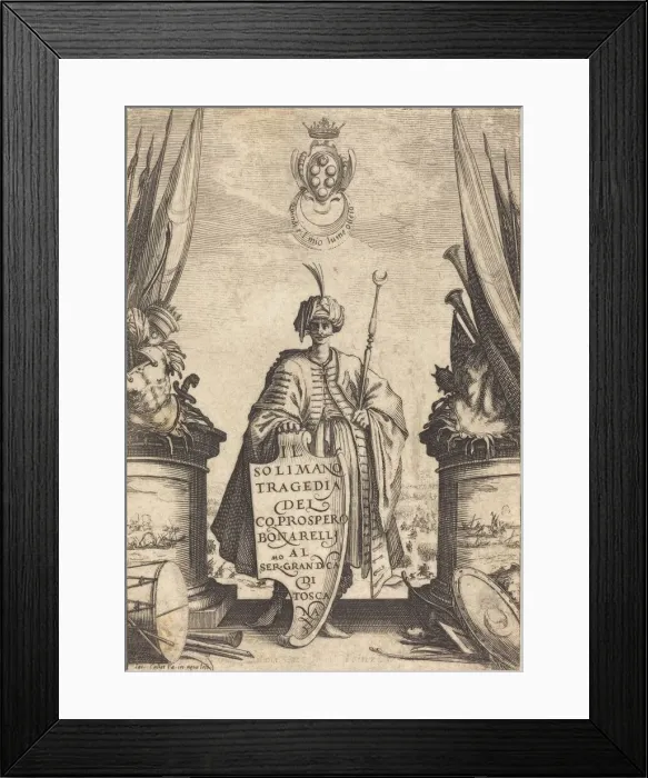 Framed Print : Title Page for Il Solimano, 1620. Creator: Jacques Callot. Title Page for Il Solimano, 1620. Creator: Jacques Callot Framed Print : Title Page for Il Solimano, 1620. Creator: Jacques Callot. Title Page for Il Solimano, 1620. Creator: Jacques Callot