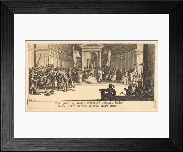 Framed Print : The Condemnation to Death, c. 1618. Creator: Jacques Callot Framed Print : The Condemnation to Death, c. 1618. Creator: Jacques Callot