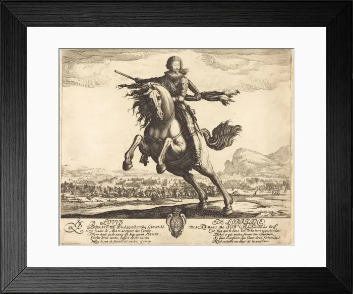 Framed Print : Louis de Lorraine, Prince of Phalsbourg, c. 1621 / 1623. Creator: Jacques Callot Framed Print : Louis de Lorraine, Prince of Phalsbourg, c. 1621 / 1623. Creator: Jacques Callot