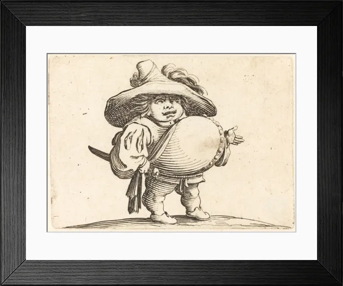 Framed Print : Man with Big Belly, c. 1622. Creator: Jacques Callot Framed Print : Man with Big Belly, c. 1622. Creator: Jacques Callot
