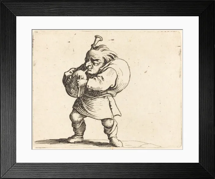 Framed Print : The Bagpipe Player, c. 1622. Creator: Jacques Callot Framed Print : The Bagpipe Player, c. 1622. Creator: Jacques Callot