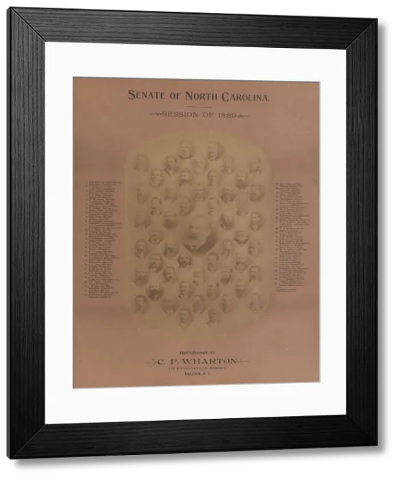Framed Print : Photographic print of the Senate of North Carolina, Session of 1889, 1889 Framed Print : Photographic print of the Senate of North Carolina, Session of 1889, 1889