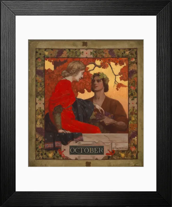 Framed Print : October (cover illustration for Harpers Magazine), 1903. Creator: William Clarke Rice Framed Print : October (cover illustration for Harpers Magazine), 1903. Creator: William Clarke Rice