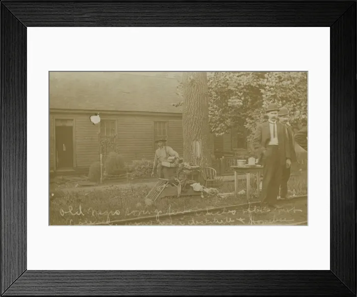 Framed Print : Old Negro saving few articles after mob violence. Many went destitute + homeless, 1908 Framed Print : Old Negro saving few articles after mob violence. Many went destitute + homeless, 1908