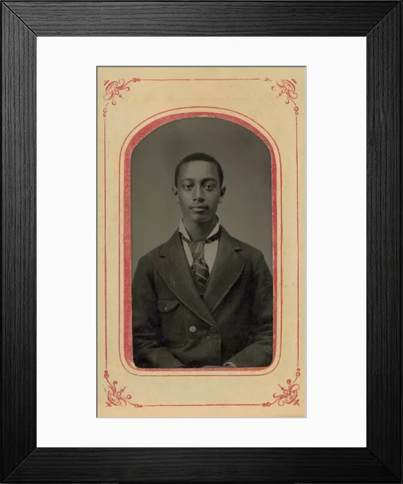 Framed Print : Tintype of a man, 1856-1900. Creator: Unknown Framed Print : Tintype of a man, 1856-1900. Creator: Unknown