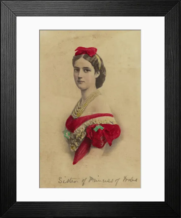 Framed Print : Hand-colored albumen portrait of Princess Dagmar, 1860-1870. Creator: Unknown Framed Print : Hand-colored albumen portrait of Princess Dagmar, 1860-1870. Creator: Unknown