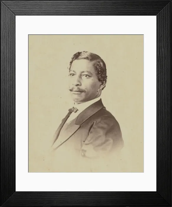 Framed Print : Carte-de-visite portrait of John W. Menard, 1868-1870. Creator: William H. Leeson Framed Print : Carte-de-visite portrait of John W. Menard, 1868-1870. Creator: William H. Leeson
