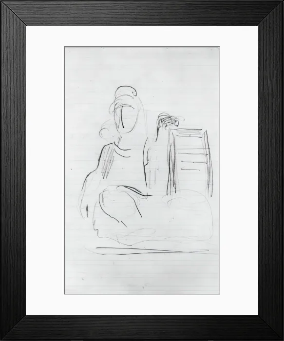 Framed Print : The Schuykill Freed (Seated Woman), 1875-1876. Creator: Thomas Eakins Framed Print : The Schuykill Freed (Seated Woman), 1875-1876. Creator: Thomas Eakins