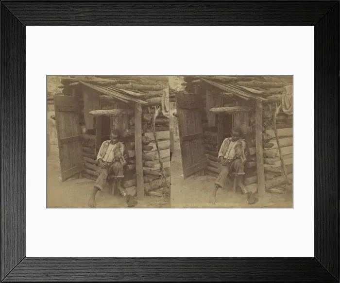 Framed Print : Bob and His Fiddle, 1876-1888. Creator: O. Pierre Havens