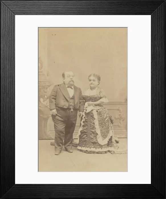 Framed Print : Carte-de-visite portrait of Tom Thumb and Lavinia Warren, 1880-1883. Creator: Unknown Framed Print : Carte-de-visite portrait of Tom Thumb and Lavinia Warren, 1880-1883. Creator: Unknown