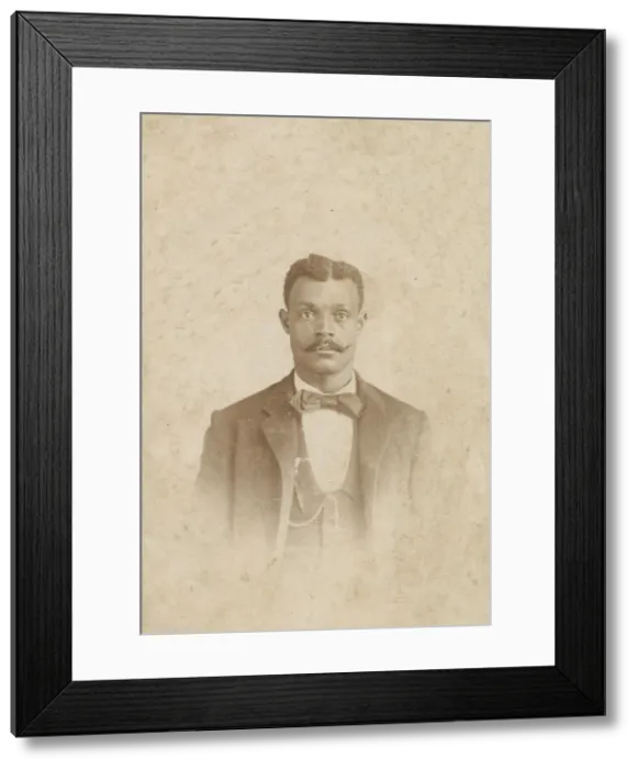 Framed Print : Photograph of a man in a suit, vest and necktie, 1880s - 1900. Creator: J. W. Taylor Framed Print : Photograph of a man in a suit, vest and necktie, 1880s - 1900. Creator: J. W. Taylor