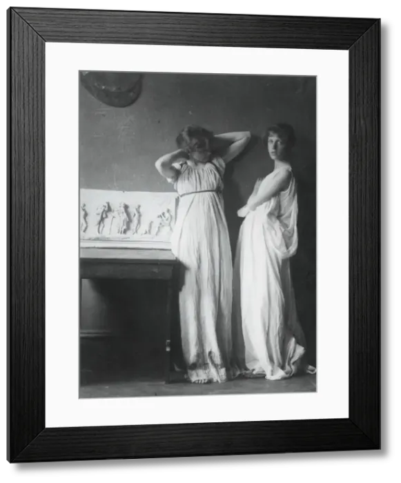 Framed Print : Unidentified Models in Greek Costumes, c. 1883. Creator: Thomas Eakins Framed Print : Unidentified Models in Greek Costumes, c. 1883. Creator: Thomas Eakins