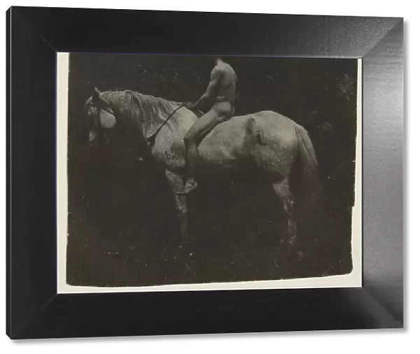 Samuel Murray Astride Eakins Horse 'Billy', c. 1892. Creator: Thomas Eakins