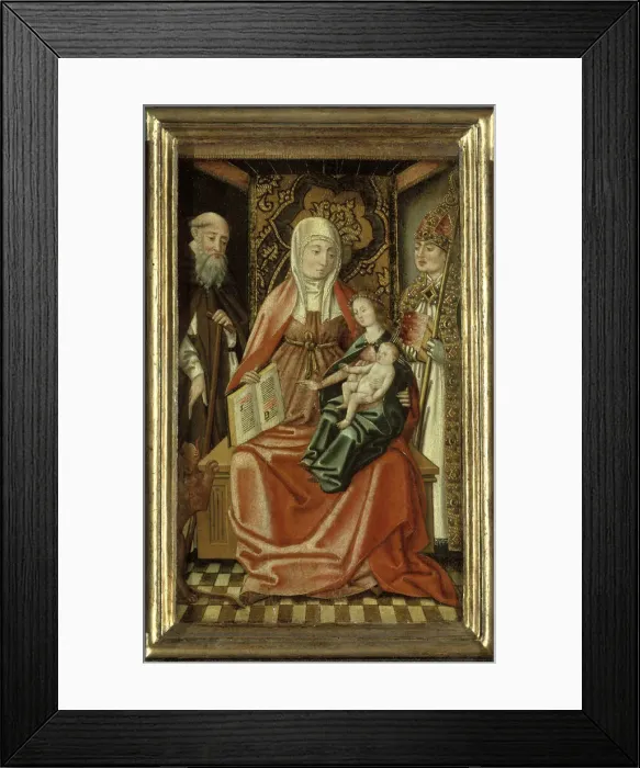 Framed Print : Saint Anne with Virgin and Child, ca. 1400-1425. Creator: Unknown Framed Print : Saint Anne with Virgin and Child, ca. 1400-1425. Creator: Unknown